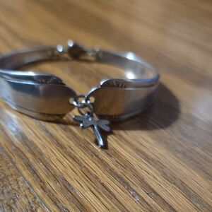 Silverware Silver Bracelet with Dragonfly Accent